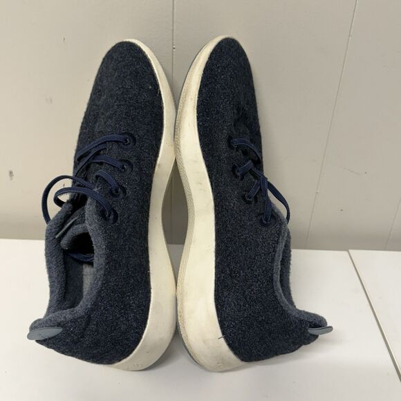 Allbirds Wool Runner Mizzle Athletic Lace Up Running Shoe Blue Mens Size 11 GUC - Picture 7 of 10